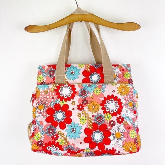 LeSportSac x Tokidoki Colorful Floral Tote Bag Purse Top Handle Weekender RARE - Picture 2 of 14